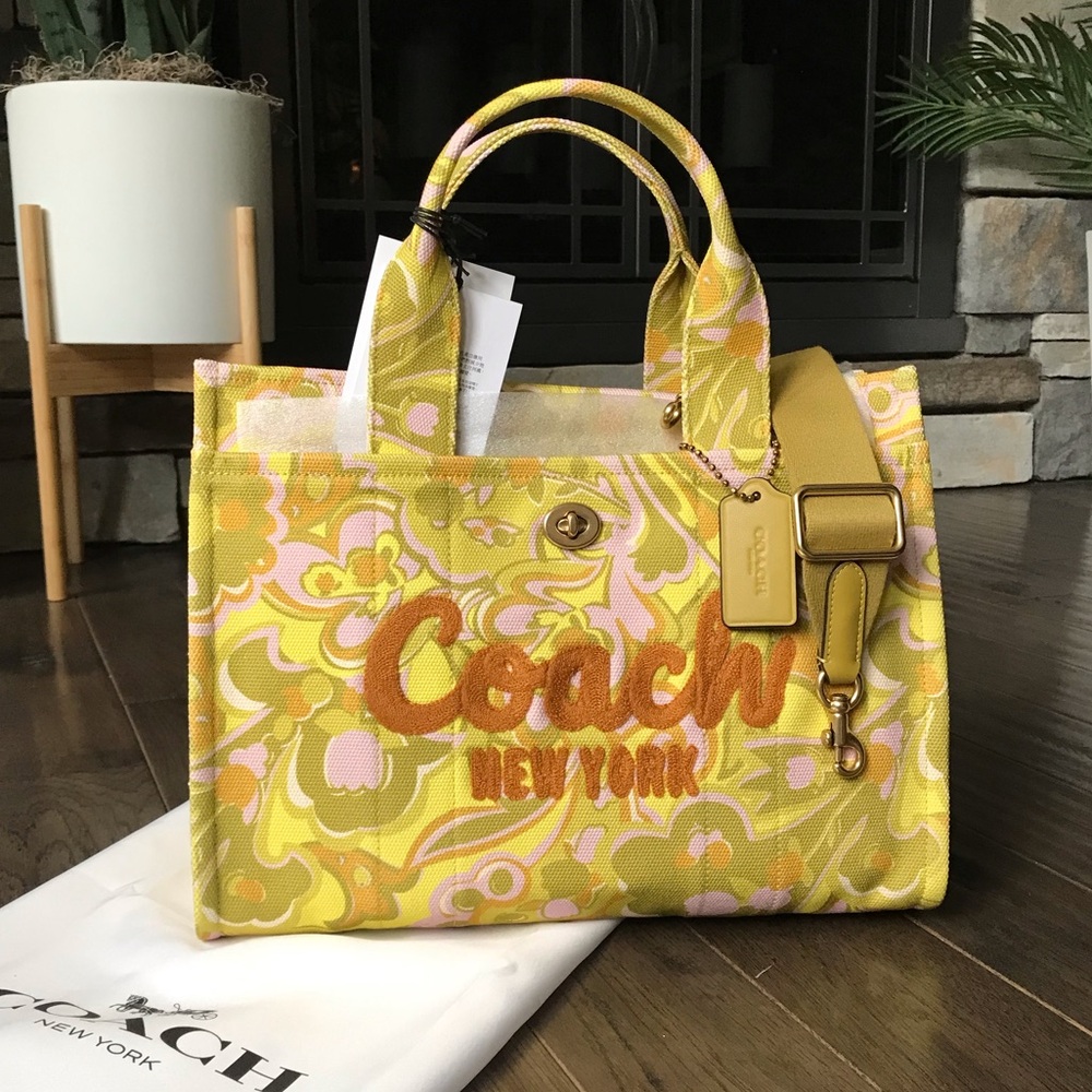 Coach Cargo Tote Crossbody Purse With Paisley Print, NWT - Picture 13 of 16